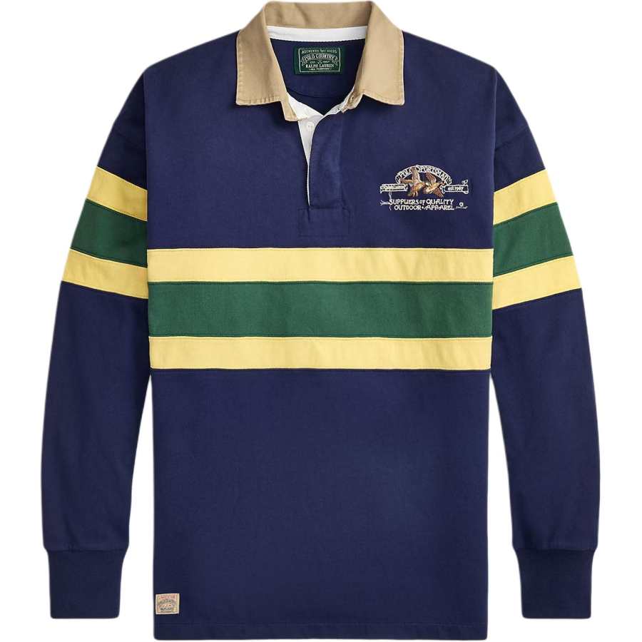 Polo Ralph Lauren striped-detail long-sleeve polo shirt