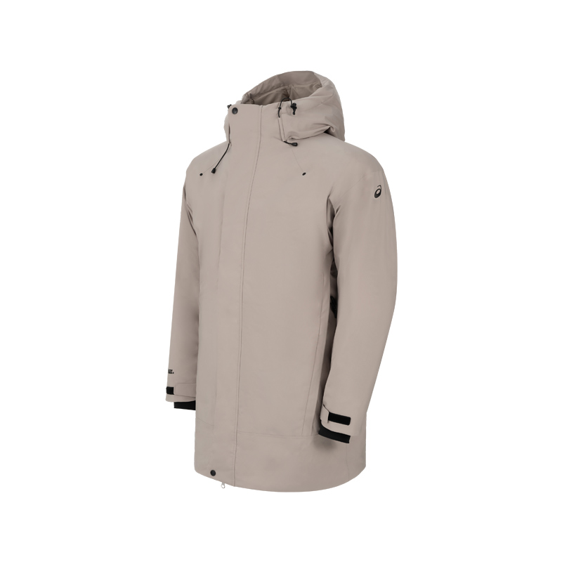 ASICS ASICS Down Jackets Men's Khaki Hooded Moderate