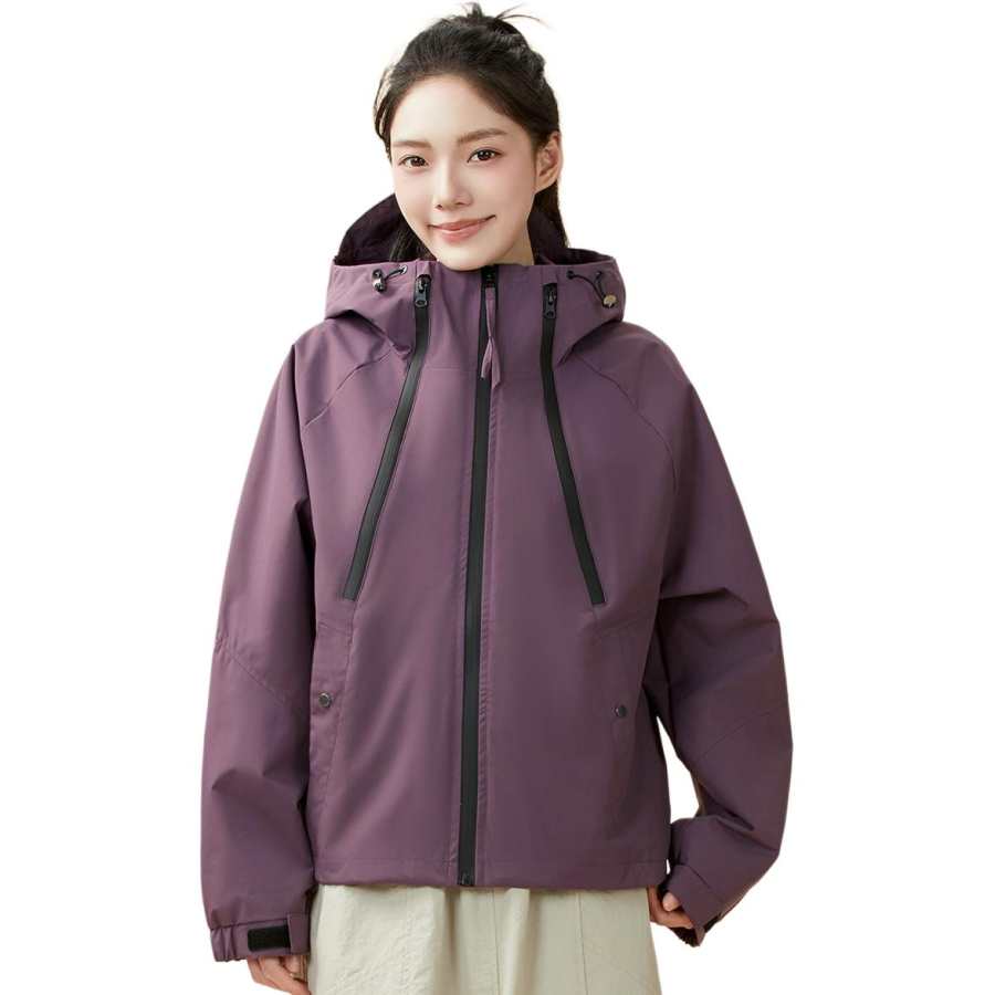 361° Jackets Women's Dark Gray Purple Hooded Moderate Other