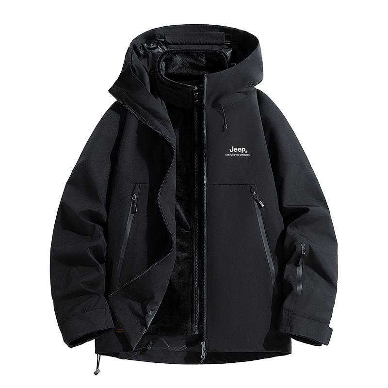 Jeep Outdoor Casual Windbreaker Jackets Unisex Hooded Moderate