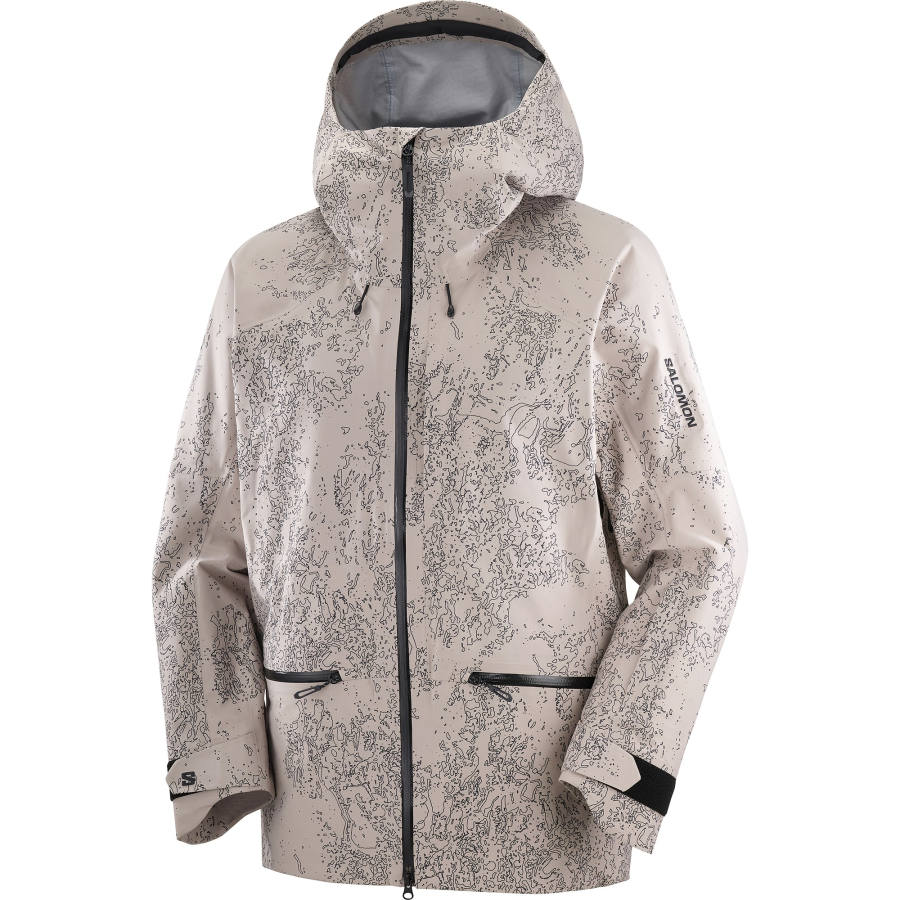 SALOMON Ski Tops Men's Ethereal Pink Watercolor Camouflage