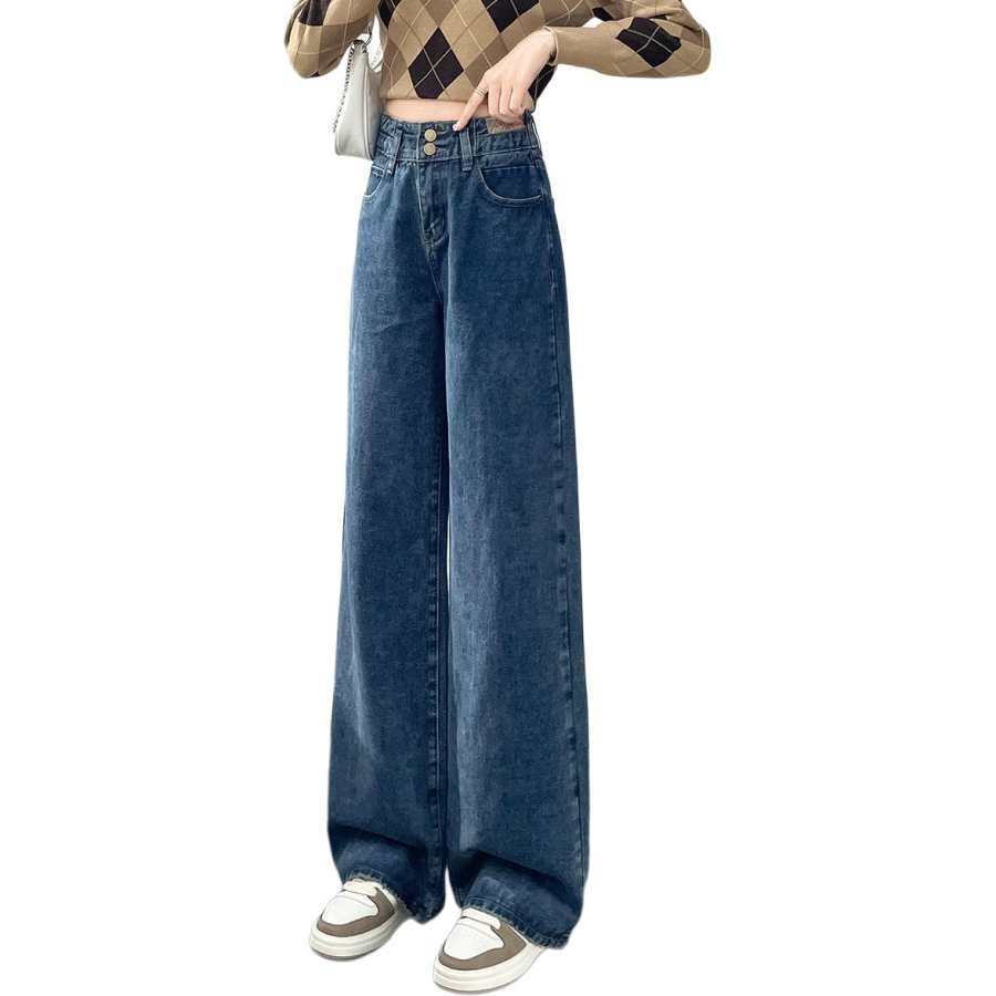 Tonlion Jeans Women's Moderate Wide Leg Pants