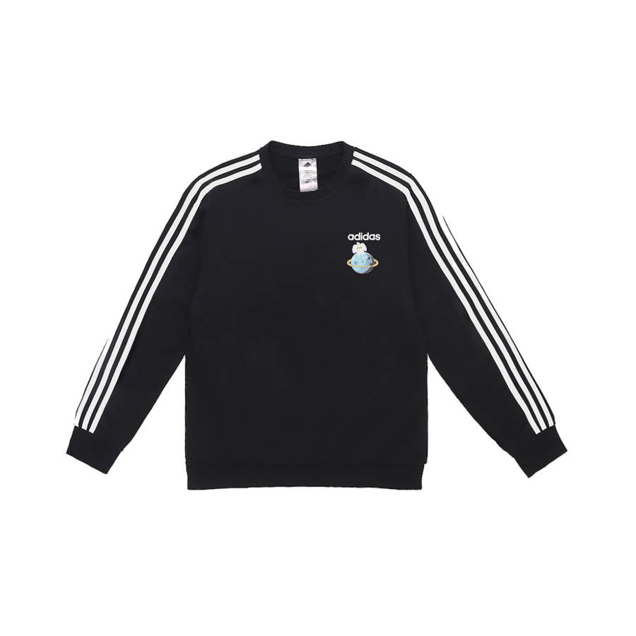 Adidas Adidas Sweatshirts Men's Black Crew Neck Moderate Regular