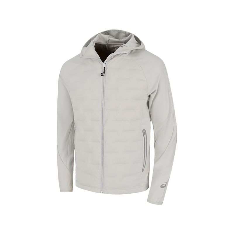 ASICS ASICS Down Jackets Men's Gray Hooded Moderate Down Jacket