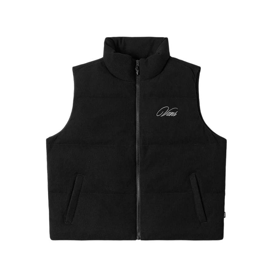 Vans Vans Down Vests Women's Black Stand Collar Moderate Other