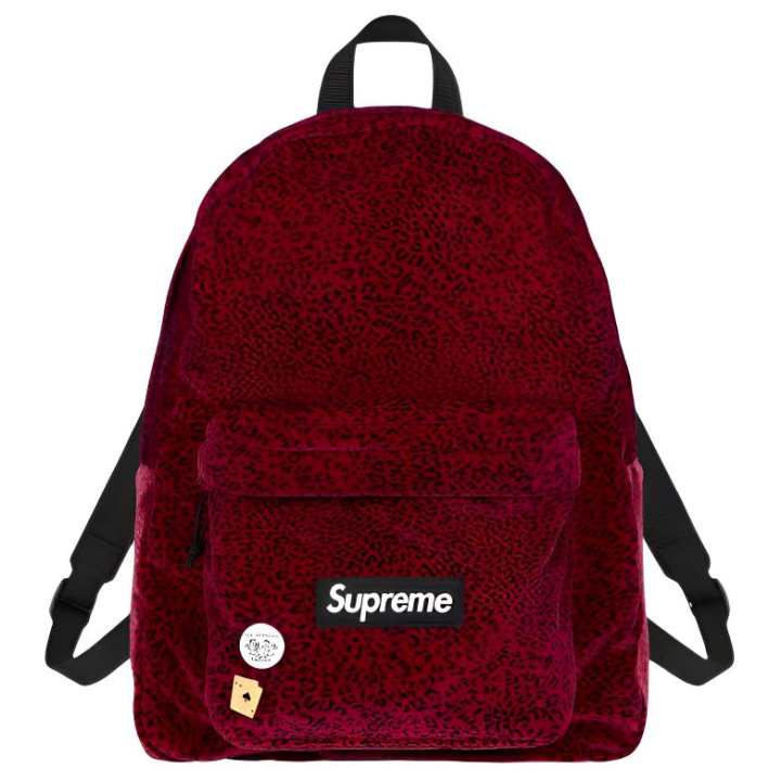 Supreme Supreme Nylon, Velvet Backpack Regular Unisex Red