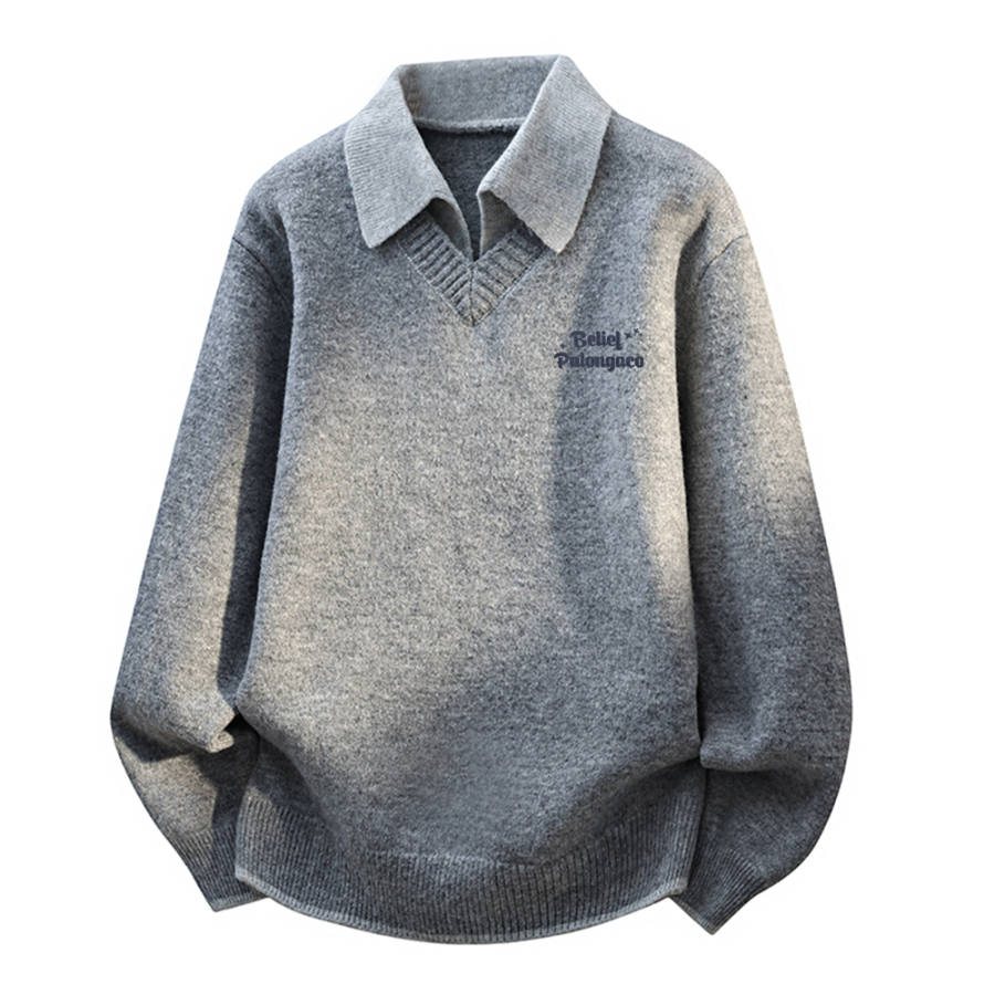 PAL ONGACO Knitwear Unisex Polo Collar Moderate Mock Two Piece