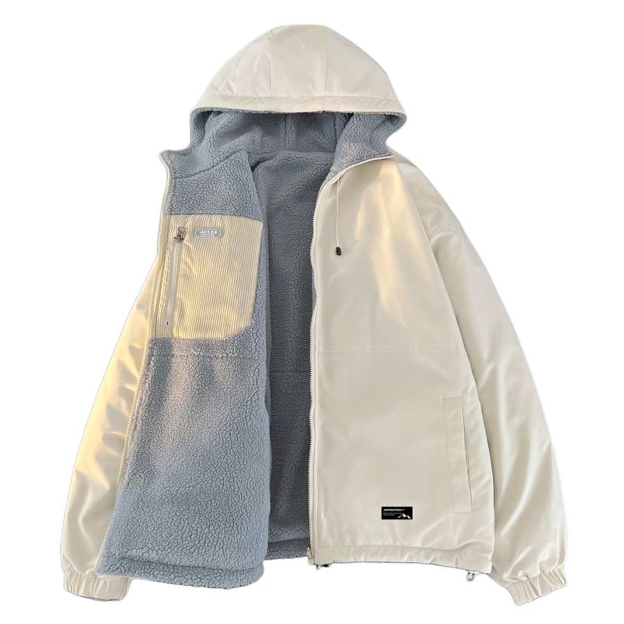 WARRIOR WARRIOR Puffer Jackets Unisex Hooded Fleece Lined