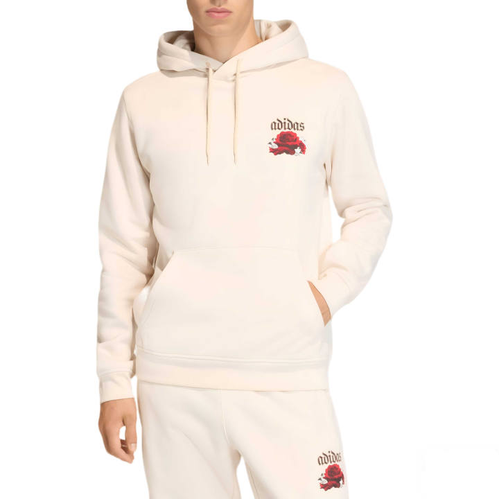 Adidas Adidas Sweatshirts Men's Ecru Hooded Non Detachable Moderate