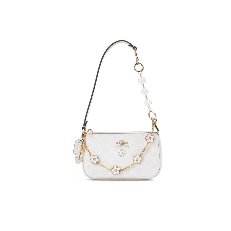 COACH Nolita Artificial Leather Shoulder Bag Women's White
