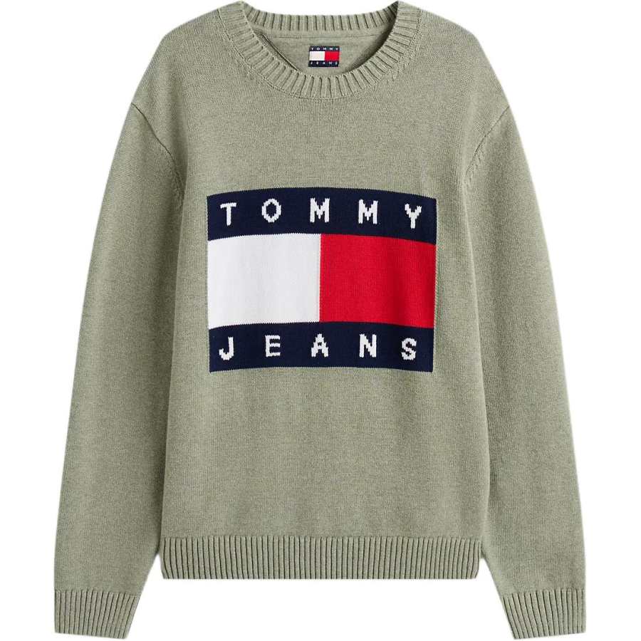Tommy Hilfiger Sweaters Men's Sage Crew Neck Moderate