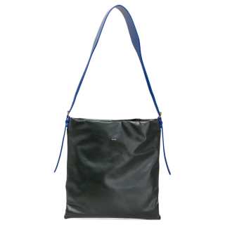Sacai Leather Shoulder Bag, Crossbody Bag, Handbag Women's Gray & Blue