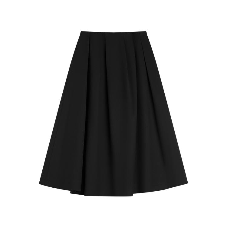 ELLE Casual Long Skirts Women's Black Moderate
