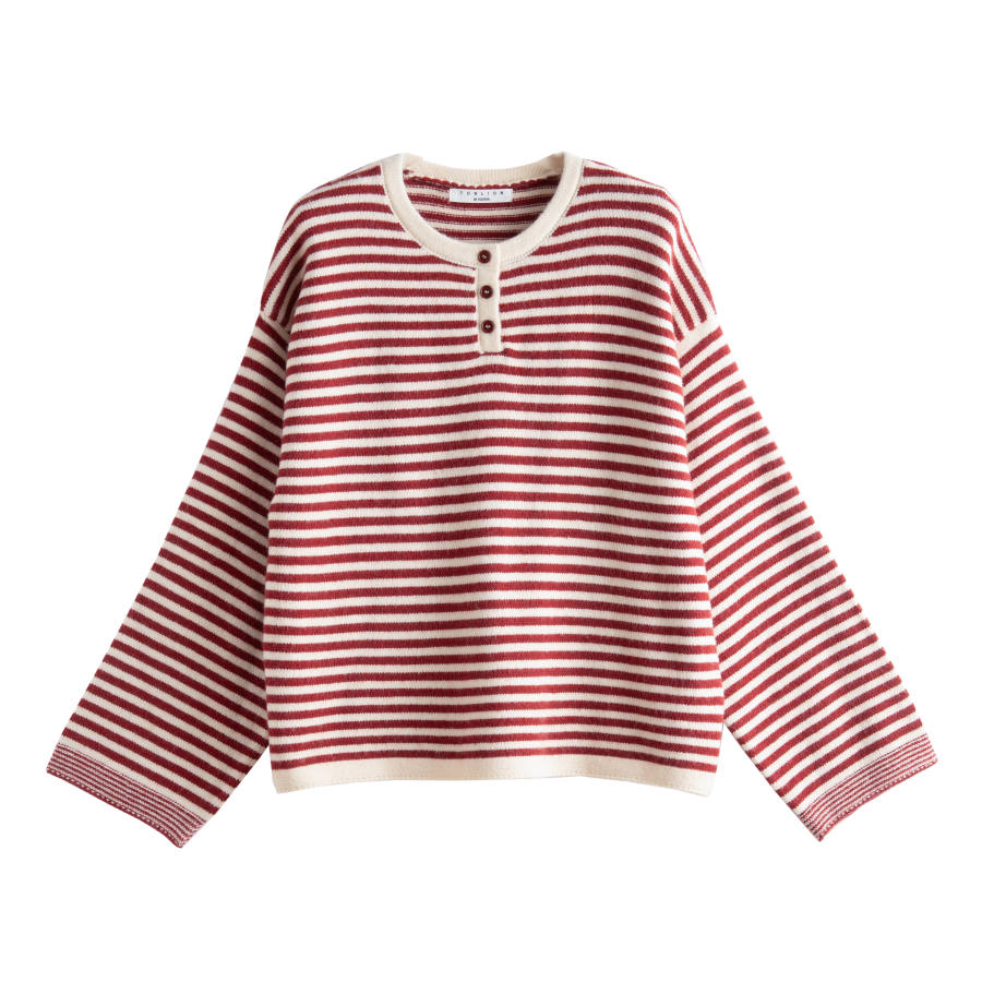 Tonlion Knitwear Women's Red Tone Crew Neck Moderate