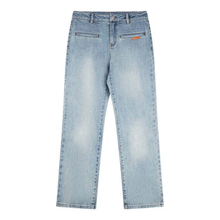 ELLE Jeans Women's Blue Moderate Straight Fit Pants
