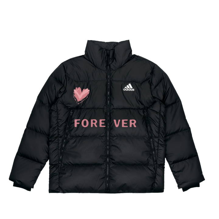 Adidas Adidas Down Jackets Unisex Black Stand Collar Moderate Down Jacket