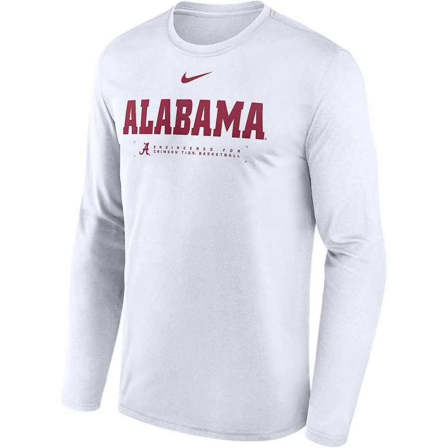 Nike Nike Alabama Courtside Basketball Shootaround Legend Men's Nike Dri-FIT College Long-Sleeve T-Shirt