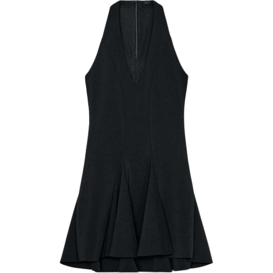 ZARA Sleeveless Dresses Women's Black V Neck Moderate