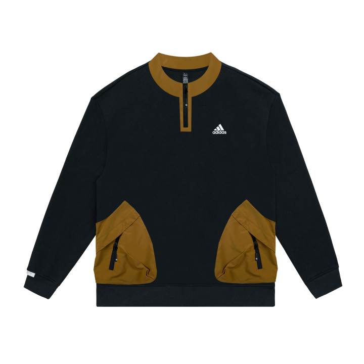 Adidas Adidas Sweatshirts Unisex Black Stand Collar Moderate