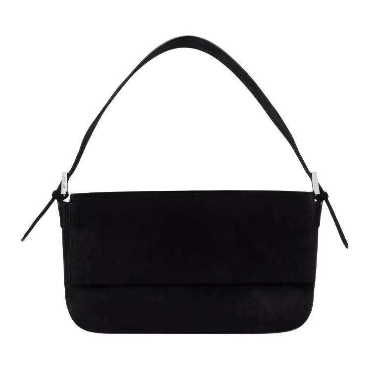 By Far Manu Cow Leather Handbag Women's Black