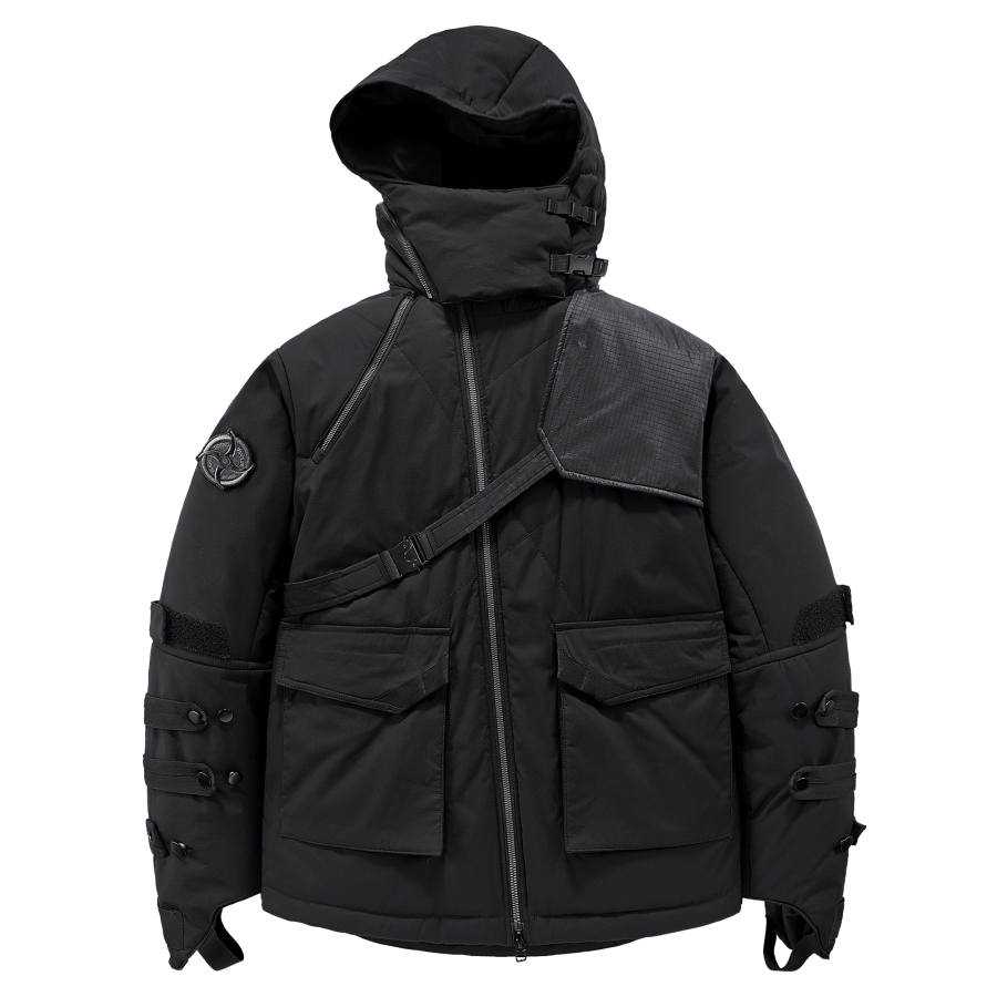 VIP Parka Coats Unisex Black Hooded Thickened