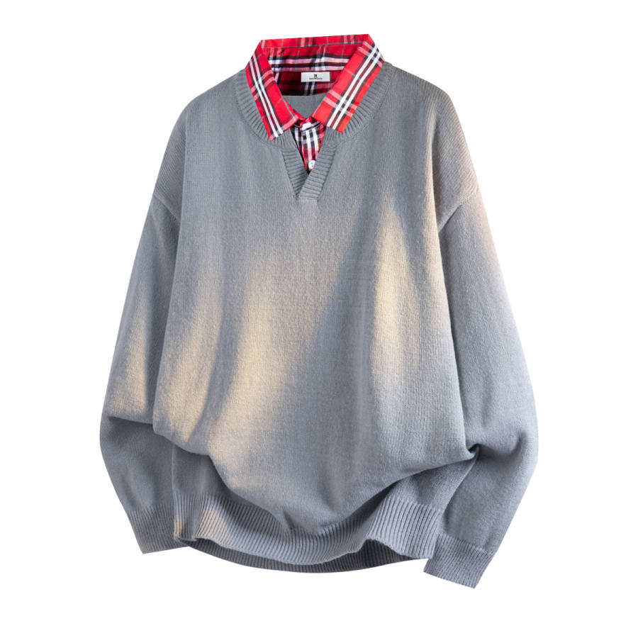 PAL ONGACO Sweaters Unisex Shirt Collar Moderate