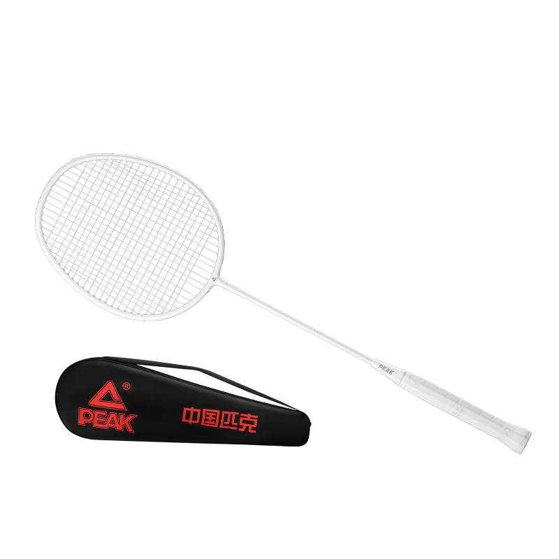 PEAK Badminton Rackets Control Type All around Defense Entry level Unisex 4U/G5 Pure White
