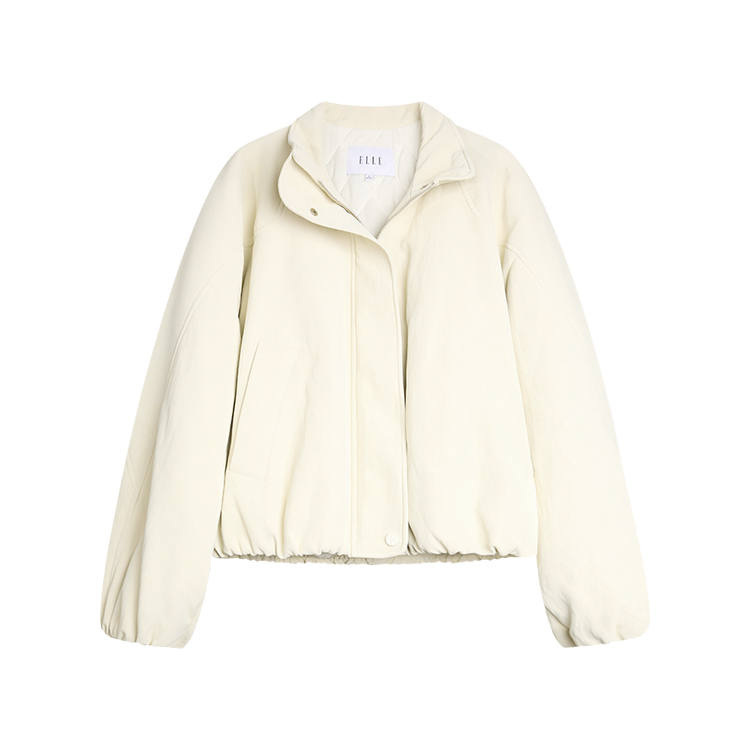 ELLE Puffer Jackets Women's Stand Collar Moderate Padded Puffer Jacket