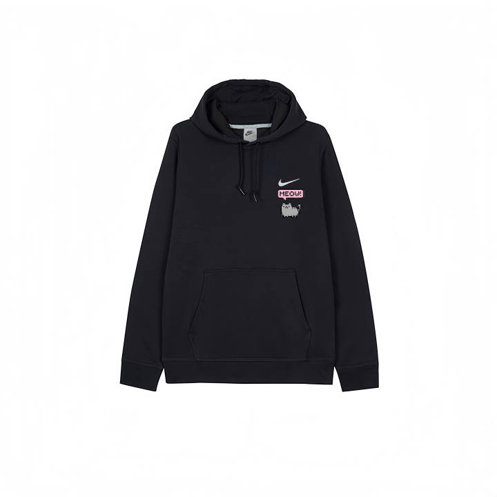 Nike Nike Sweatshirts Men's Black Hooded Thickened