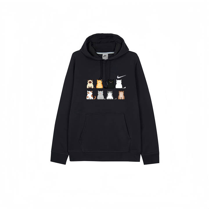 Nike Nike Sweatshirts Men's Black Hooded Thickened