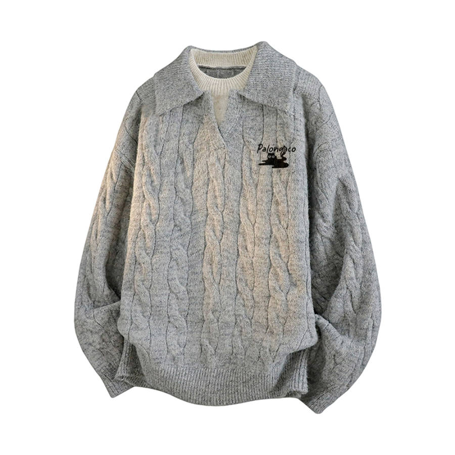 PAL ONGACO Knitwear Unisex Lapel Moderate
