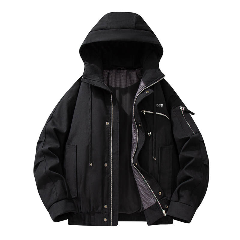 Jeep Lifestyle Jackets Unisex Crew Neck Thickened