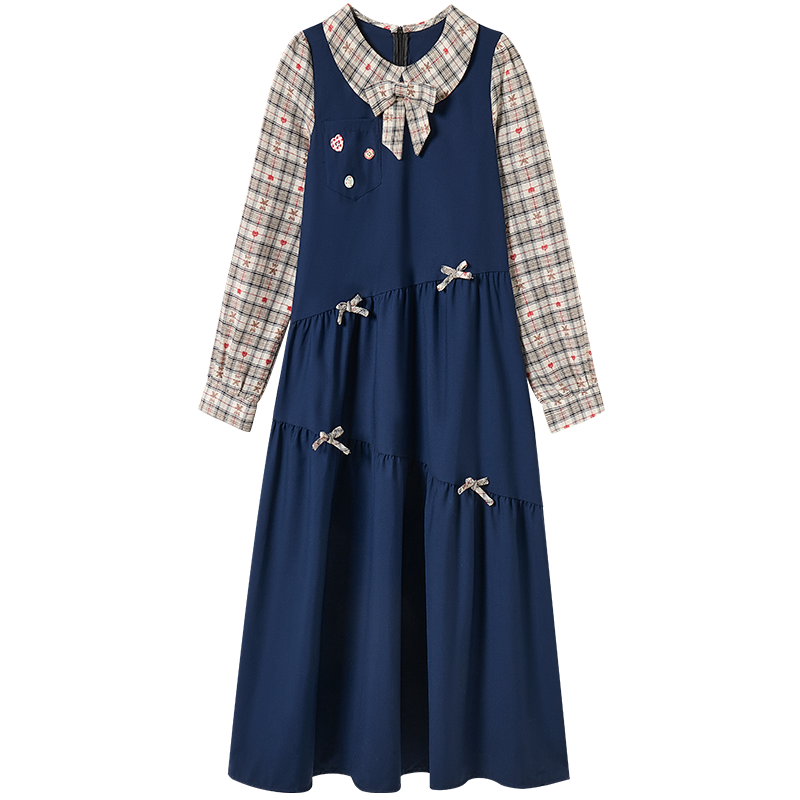 Fabric Pig Long Sleeved Dress Women's