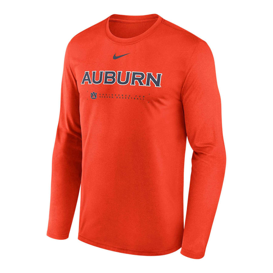 Nike Nike Auburn Courtside Basketball Shootaround Legend Men's Nike Dri-FIT College Long-Sleeve T-Shirt