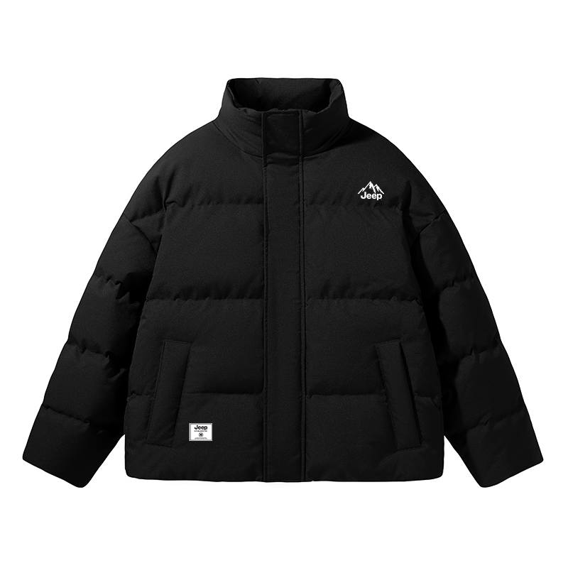 Jeep Puffer Jackets Unisex Stand Collar Thickened Padded Puffer Jacket