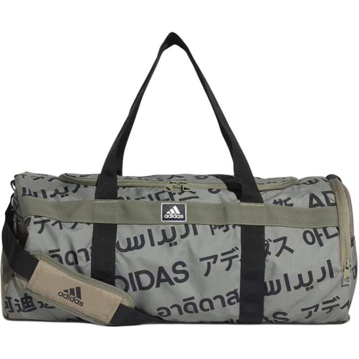 Adidas Adidas Recycled Polyester Handbag Travel Bag Unisex Traditional Green/black