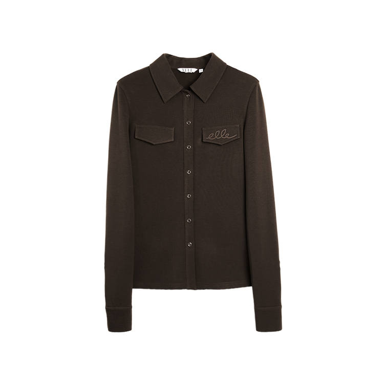 ELLE Shirts Women's Lapel Moderate Shirt
