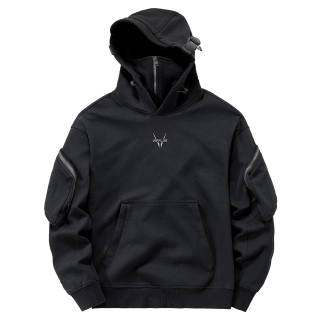 VIP Sweatshirts Men's Black Hooded Moderate