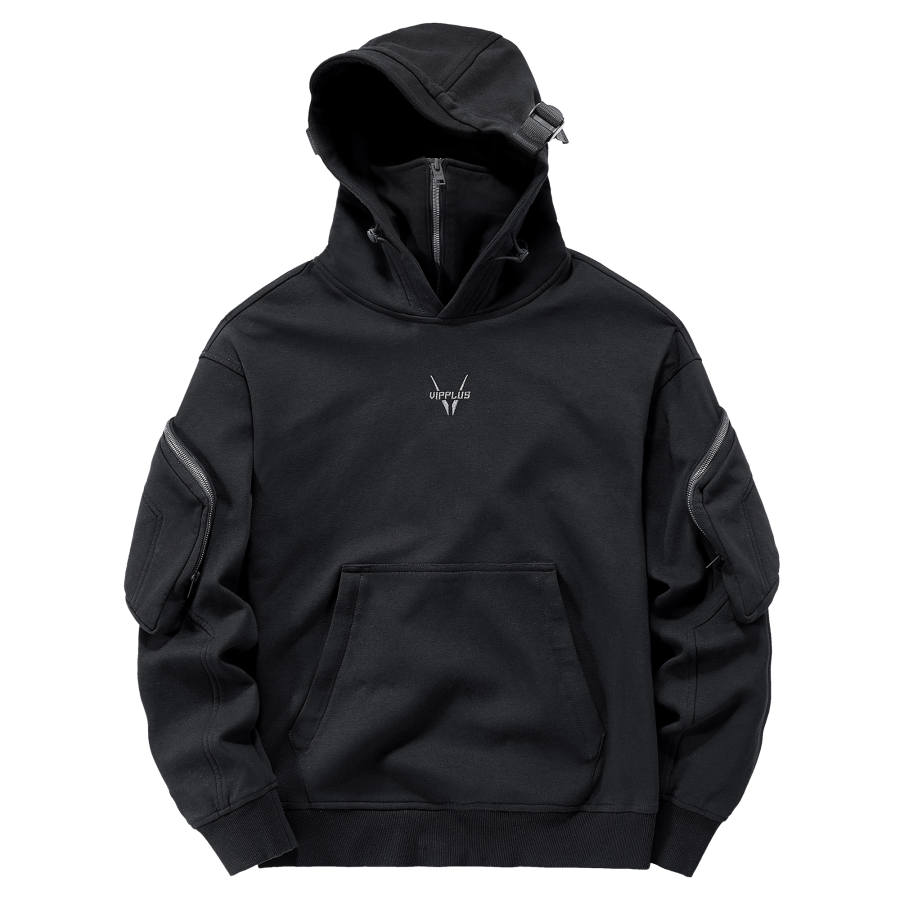 VIP Sweatshirts Men's Black Hooded Moderate