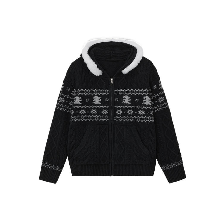 FPA Sweaters Unisex With Hood Moderate Cardigan