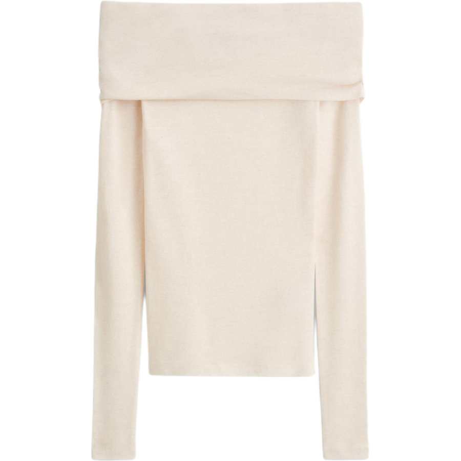COS Knitwear Women's Ecru Boat Neck Moderate