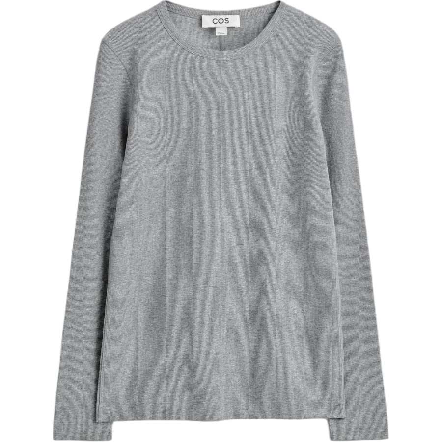 COS T Shirts Women's Gray Crew Neck Moderate