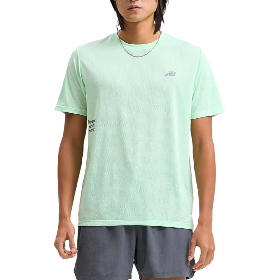 New Balance New Balance T Shirts Men's Light Green Crew Neck