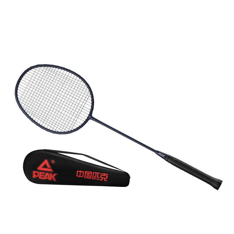 PEAK PEAK Carbon Composite Badminton Rackets Offensive Type Heavy Head, Stiff Shaft Advanced Level Unisex 4U/G5 Night Black