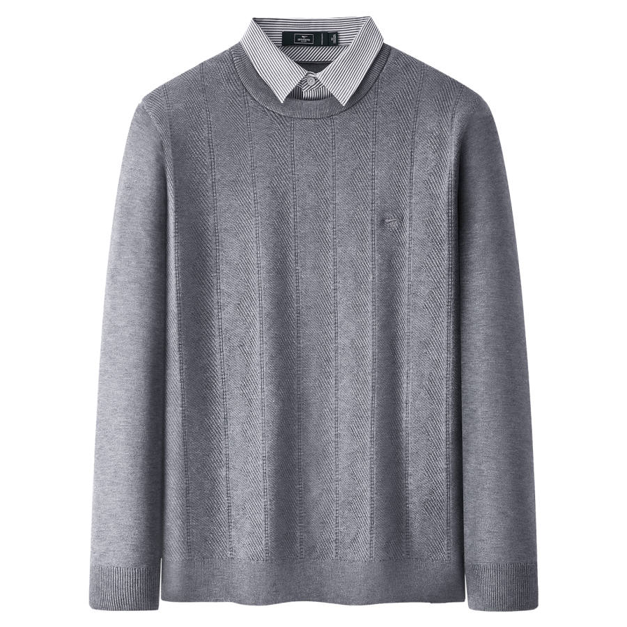 SEPTWOLVES SEPTWOLVES Knitwear Men's Lapel Moderate Mock Two Piece