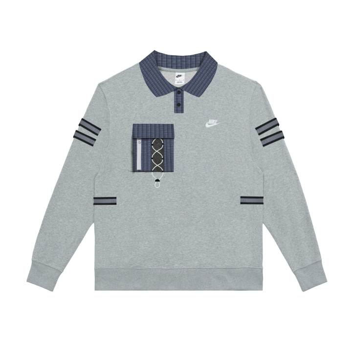 Nike Nike Sweatshirts Unisex Gray Polo Collar Moderate