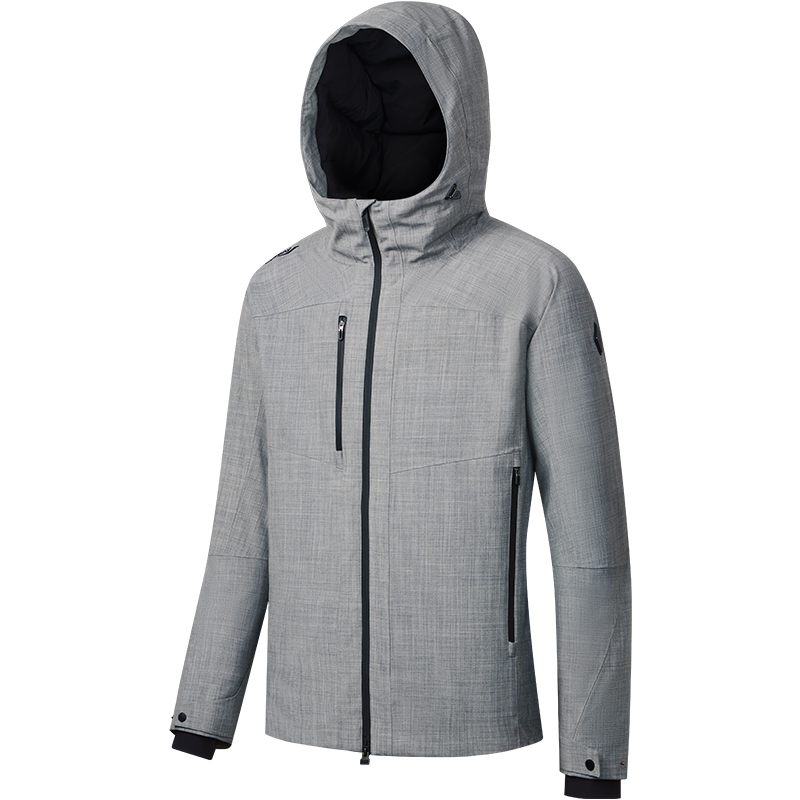 Saucony Down Jackets Men's Cloud Peak Gray Hooded Thickened
