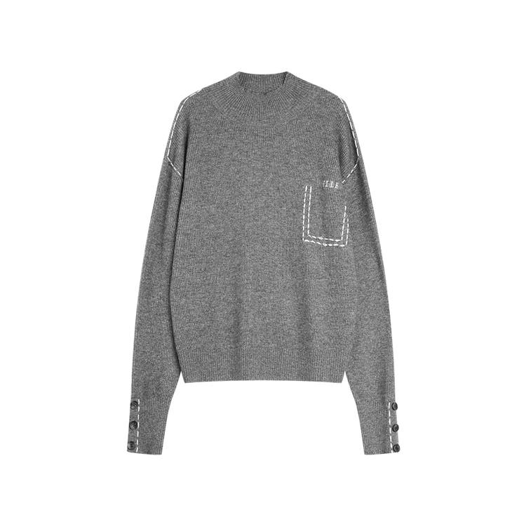 ELLE ELLE Sweaters Women's Medium Gray Half Turtleneck Moderate
