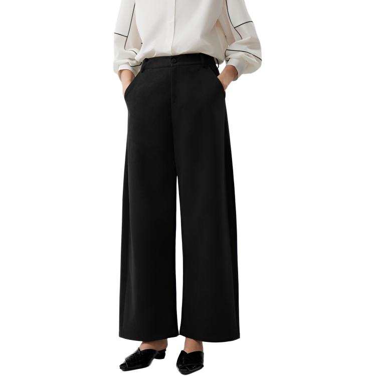 ELLE Casual Pants Women's Moderate Straight Fit Pants