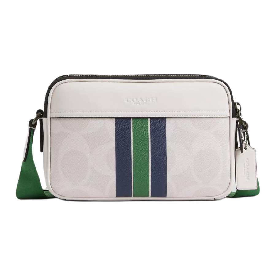 COACH GrahamSignature Coated Canvas Crossbody Bags Medium Men's White